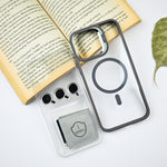 iPhone 15 Series Metal Camera Stand MagSafe Case with Camera Protection Rings