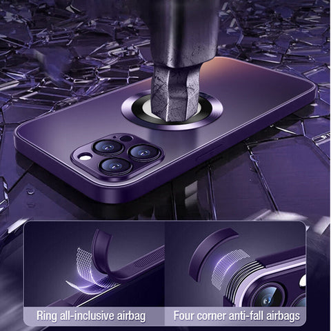 Funda Magnética AG Glass Esmerilado Para iPhone 14 13