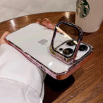 Metal Flip Glass Stand Case - iPhone