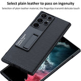 All-included Protection Leather Case with Bracket for Samsung Galaxy S23 Series