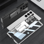 Transparent Shockproof case with Bracket Holder For Samsung Galaxy S23 Series