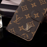 LV Wallet Case Brown Leather - CASESFULLY
