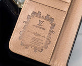 LV Wallet Case Brown Leather - CASESFULLY