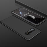 Funda Galaxy S10,360 Grados Protección Case + Pantalla de Cristal Templado,3 in 1 Anti-Arañazos Funda E-fancy Negro Para Samsung s10 