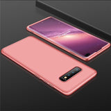 Funda Galaxy S10,360 Grados Protección Case + Pantalla de Cristal Templado,3 in 1 Anti-Arañazos Funda E-fancy Roso Para Samsung s10 