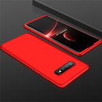 Funda Galaxy S10,360 Grados Protección Case + Pantalla de Cristal Templado,3 in 1 Anti-Arañazos Funda E-fancy Rojo Para Samsung s10 