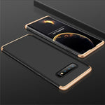 Funda Galaxy S10,360 Grados Protección Case + Pantalla de Cristal Templado,3 in 1 Anti-Arañazos Funda E-fancy Negro y Oro Para Samsung s10 