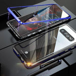 Aluminio magnético de vidrio de metal transparente para S10/S10+ Funda E-fancy Negro Azul Para Samsung S10 