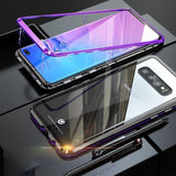 Aluminio magnético de vidrio de metal transparente para S10/S10+ Funda E-fancy Negro morado Para Samsung S10 